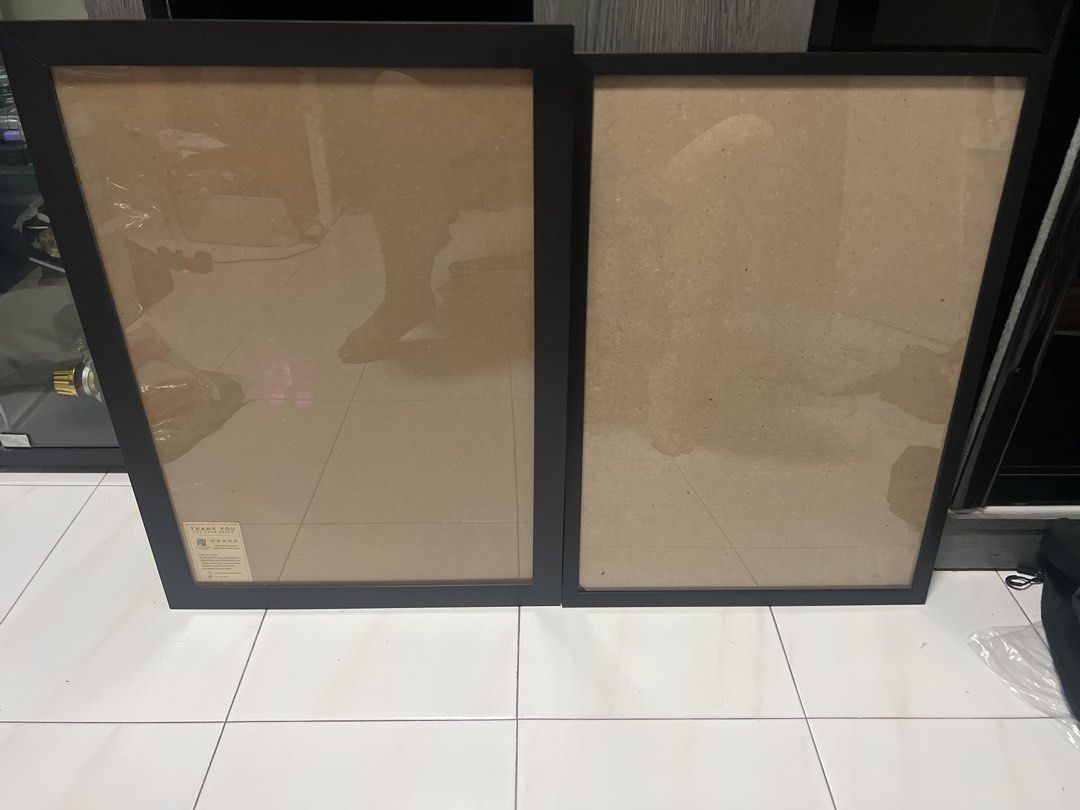 2 x A2 Frames (Category: Frames & Pictures) located in Singapore. Submitted by jdn_m97 (Listing ID 1449080799, Image 1). Description: - Set of 2 black picture frames - Modern, simple design - Empty, ready for your photos or artwork - Ideal for home decor or as a gift - Feel free to ask any questions!.