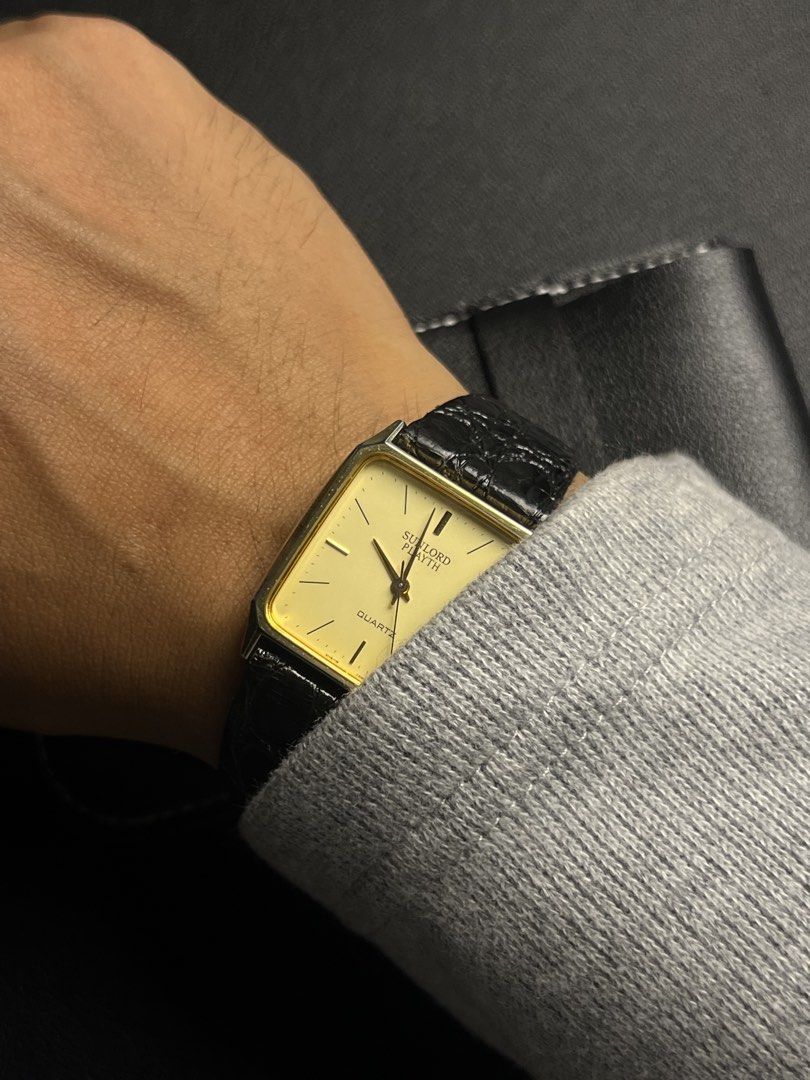 90s Sunlord Playth Quartz Tank (Category: Men's Watches) located in Quezon City. Submitted by phcrisis (Listing ID 1449065908, Image 2). Description: 90s Sunlord Playth Quartz M1511B 28mm watch case 33mm lug to lug 6.5mm case height Keeps time, Works perfect condition Box/Pouch 3,500.