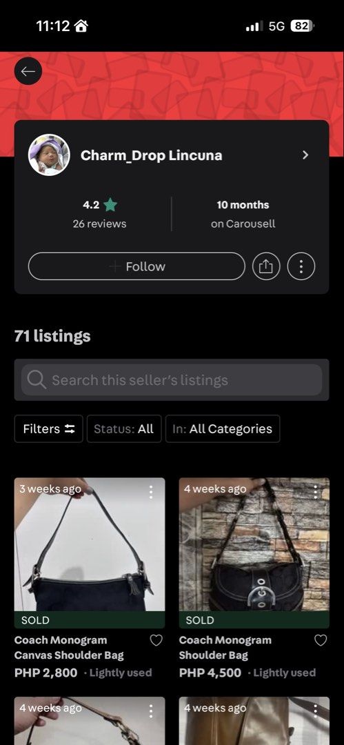⚠️ BEWARE SCAMMER (Category: Announcements) located in Quezon City. Submitted by prelovedcornerr_ (Listing ID 1449069889, Image 2). Description: Sharing my experience with this Carousell account so fellow sellers and buyers can stay informed. • This buyer used my product photos even though our transaction did not push through. • I issued a refund, yet I still received a negative review. • My photos were then used in their own listing without my p
