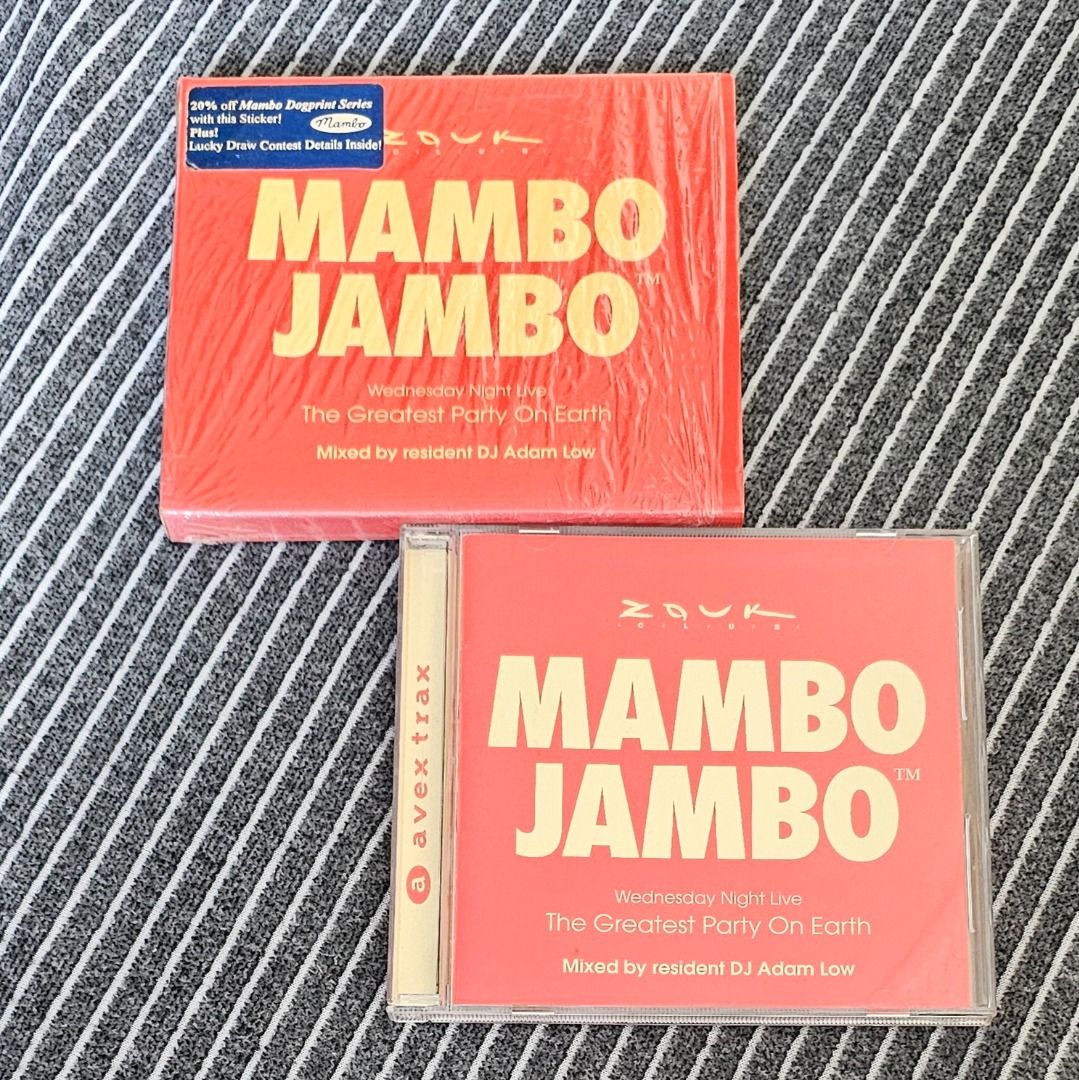 🌟🇸🇬 [CD Mixed] Zouk Club: Mambo Jambo (1998) (Category: CDs & DVDs) located in Singapore. Submitted by strangecell (Listing ID 1449067414, Image 1). Description: Many more Various Genres: https://www.carousell.sg/p/1253907759 Electronic Dance, EDM, DJ Mix: https://carousell.com/p/1035784902 Easy Listening, Funk Soul, Lounge, Jazz, New Age, Chill-out: https://carousell.com/p/1028943398 ************************************** Self-collect at Area