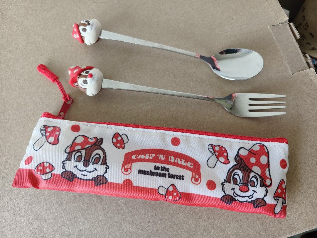 迪士尼 Disney Chip 'n' Dale 大鼻鋼牙叉匙套裝連袋 （分類：餐具和餐具）位於 Hong Kong。 由 wongwong1024 提交（商品編號 1449067900，圖片 2）。簡介： 。