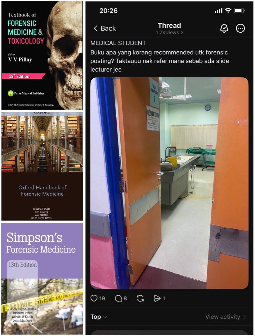 (ALL 3) Clinical textbook FORENSIC medicine (Category: Textbooks) located in Nilai. Submitted by farhana_alya (Listing ID 1262517990, Image 2). Description: -.
