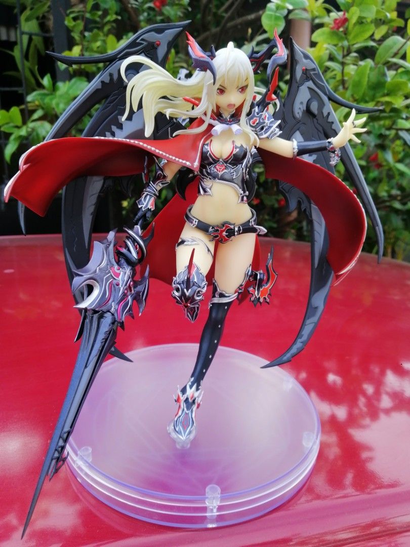 Amakuni Dark General 1/8 scale figure (Category: Figurines & Statues) located in Calamba. Submitted by sci_yan (Listing ID 1449056939, Image 2). Description: - Striking anime figure with a vibrant red cape and dramatic black wings. - Comes equipped with a detailed sword, ready for display. - Mounted on a clear base for a floating, dynamic look. - Features intricate detailing on the armor and outfit, showcasing quality craftsmanship. - An ideal ad