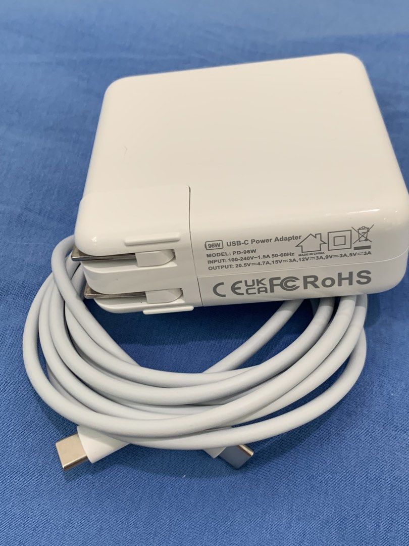 Apple MacBook Type C 96W retina Charger (Category: Chargers & Cables) located in San Juan City. Submitted by ph_gadgets_hub (Listing ID 1448895750, Image 3). Description: Apple MacBook Air / MacBook Pro charger. The 96W USB-C Power MacBook Adapter efficient charging at home, in the office, or on the go. It’s compatible MacBook Charger. SALE‼️ ₱2,000 96W USB-C Power MacBook Adapter with Type C to Type C Cable (2m) Macbook Charger Brand new ₱1,600 