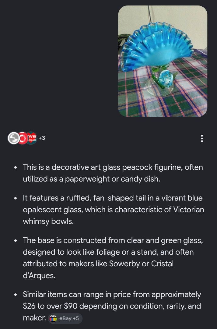 Art Glass Paperweight / Candy Dish (Category: Vases & Decorative Bowls) located in Kuala Selangor. Submitted by radiomoviespace (Listing ID 1449031336, Image 3). Description: description in photo..