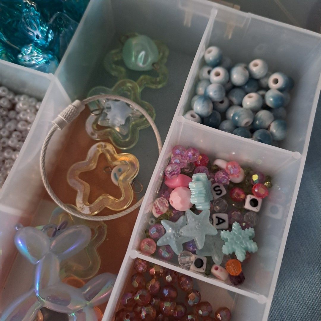 Assorted Bead Keychain Making Supplies (Category: Craft Supplies & Tools) located in Manila. Submitted by milox_ (Listing ID 1448980478, Image 2). Description: Assorted Bead Supplies for Keychains or Bracelets – 250 + sf – take all beads.