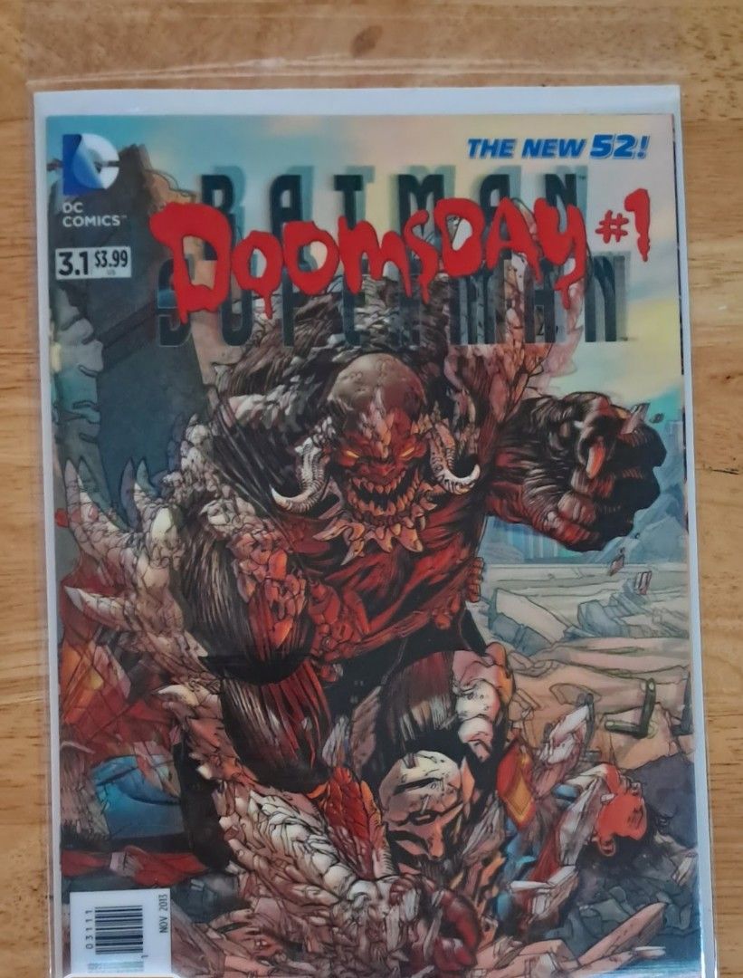 Batman Superman Doomsday #1 The New 52! DC Comics (Category: Comics & Manga) located in Quezon City. Submitted by ernestamaru2 (Listing ID 1449065917, Image 1). Description: - Batman Superman Doomsday #1 comic book - Part of DC Comics' The New 52! series - Features the iconic Doomsday character - A must-have for any comic collector.