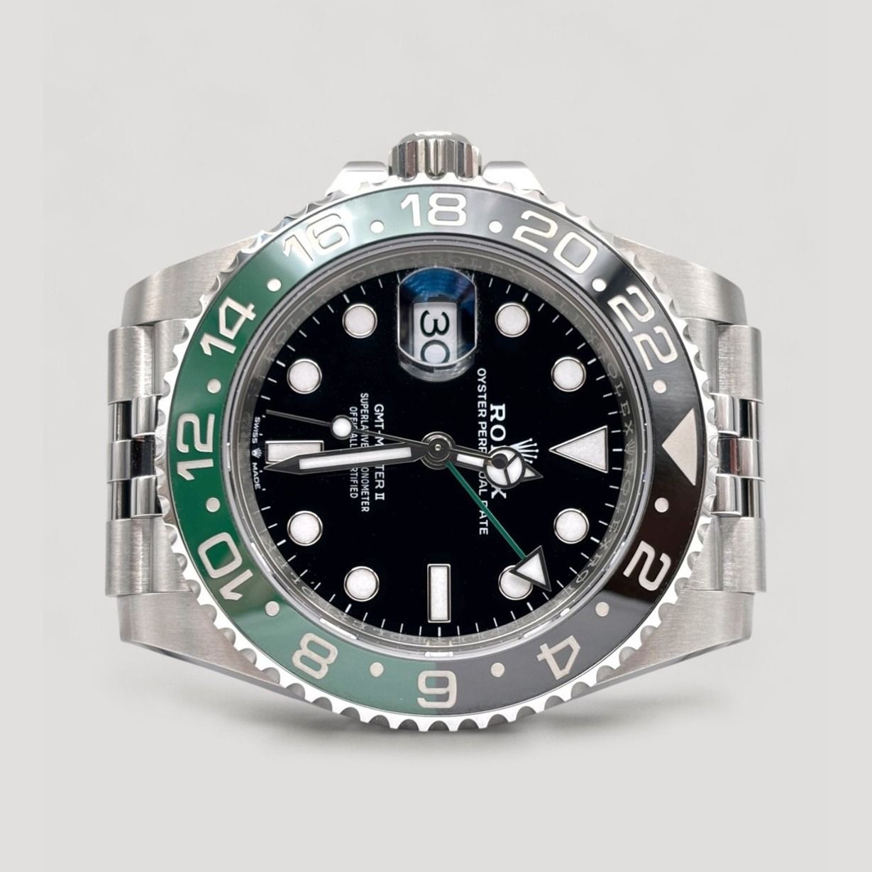Brand New Feb 2026 Rolex GMT Master II Sprite Jubilee 40mm 126720VTNR 126720 (Category: Watches) located in Singapore. Submitted by pengkweewatches (Listing ID 1448945611, Image 1). Description: Join us on T-elegram for Exclusive Deals & Latest Stock Updates: https://pk-watches.com/tele-channel Brand: Rolex Model: GMT Master II Reference: 126720VTNR Dated: February 2026 Condition: Brand New Dial: Black Case Diameter: 40mm Material: Stainless Stee
