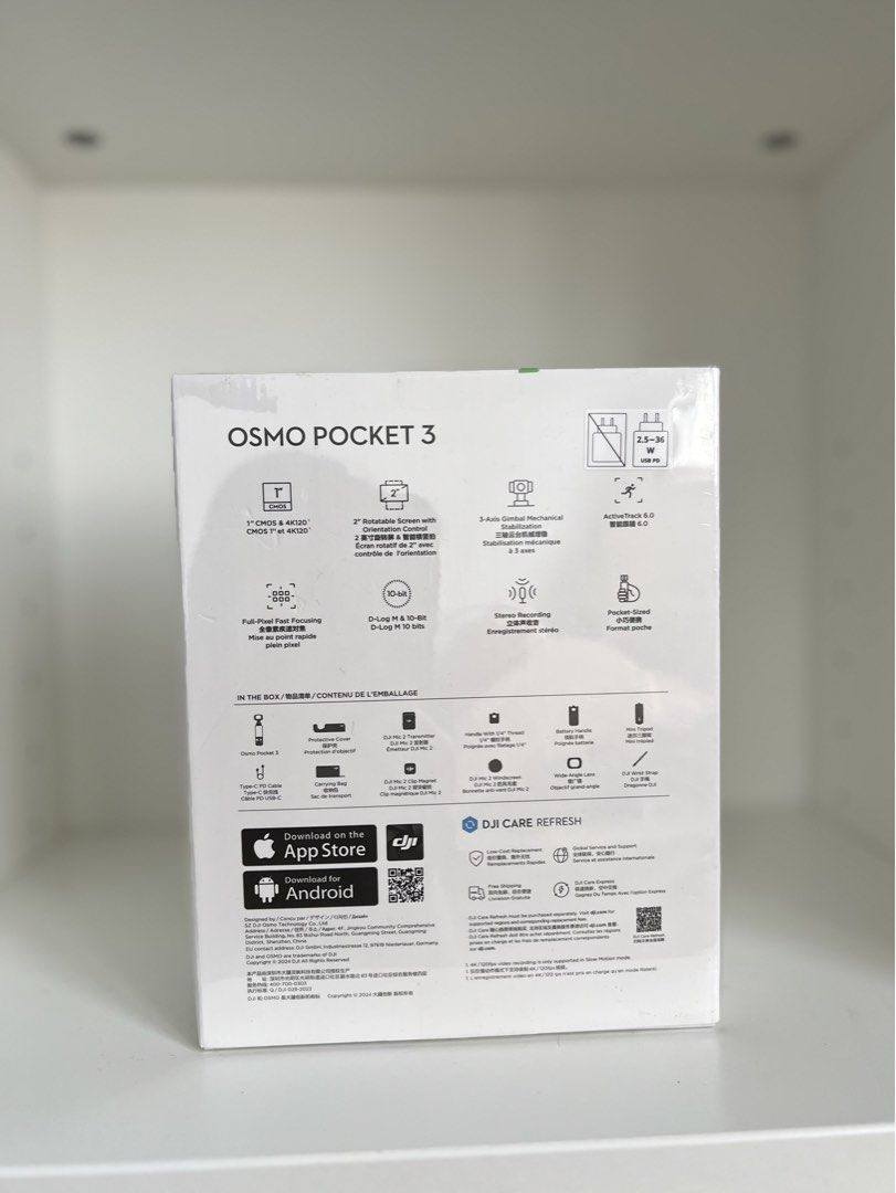 Brandnew/Sealed DJI Osmo Pocket 3 Creator Combo (Category: Cameras) located in Manila. Submitted by annesson (Listing ID 1448902327, Image 2). Description: FOR SALE! With 1-year local warranty (DJI Service Center) Brandnew/Sealed DJI Osmo Pocket 3 Creator Combo (locally purchased from DJI Store) Buyer to open and activate Pick up or Meet up only Location: Taft Manila/Bulacan by schedule.