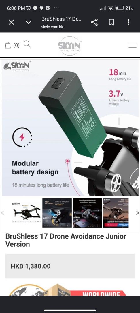 BruShless 17 Drone Avoidance Junior (Category: Drones) located in Manila. Submitted by darhillduyiyog (Listing ID 1449039692, Image 3). Description: BruShless 17 Drone Avoidance Junior,never been use, reason for selling because i want to buy a camera .