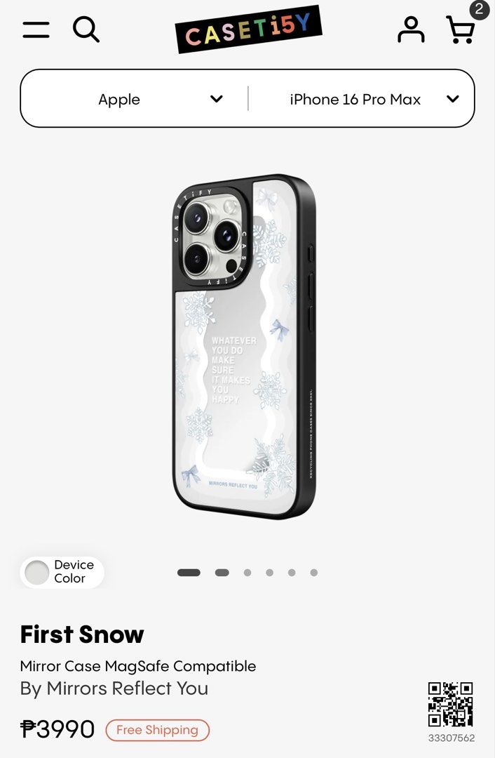 Casetify phone case for iphone 16 pro max (Category: Cases & Sleeves) located in Cabanatuan. Submitted by macesha (Listing ID 1449026336, Image 3). Description: .