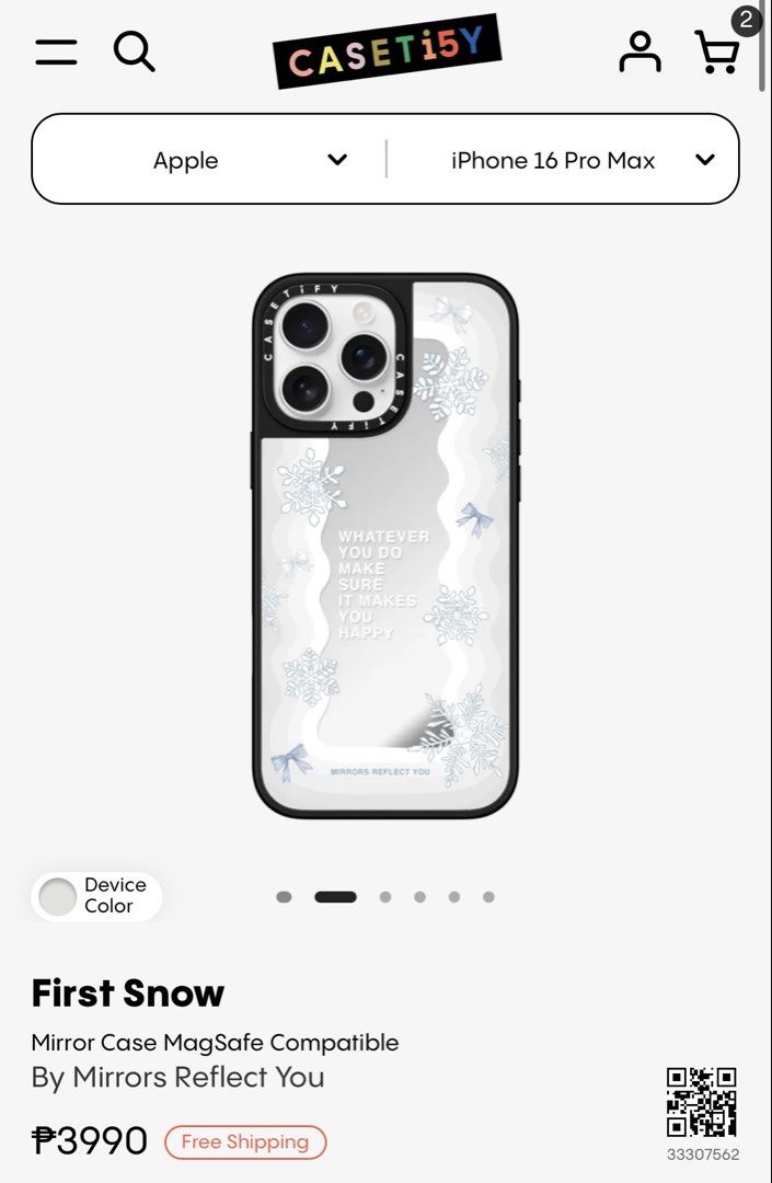 Casetify phone case for iphone 16 pro max (Category: Cases & Sleeves) located in Cabanatuan. Submitted by macesha (Listing ID 1449026336, Image 2). Description: .