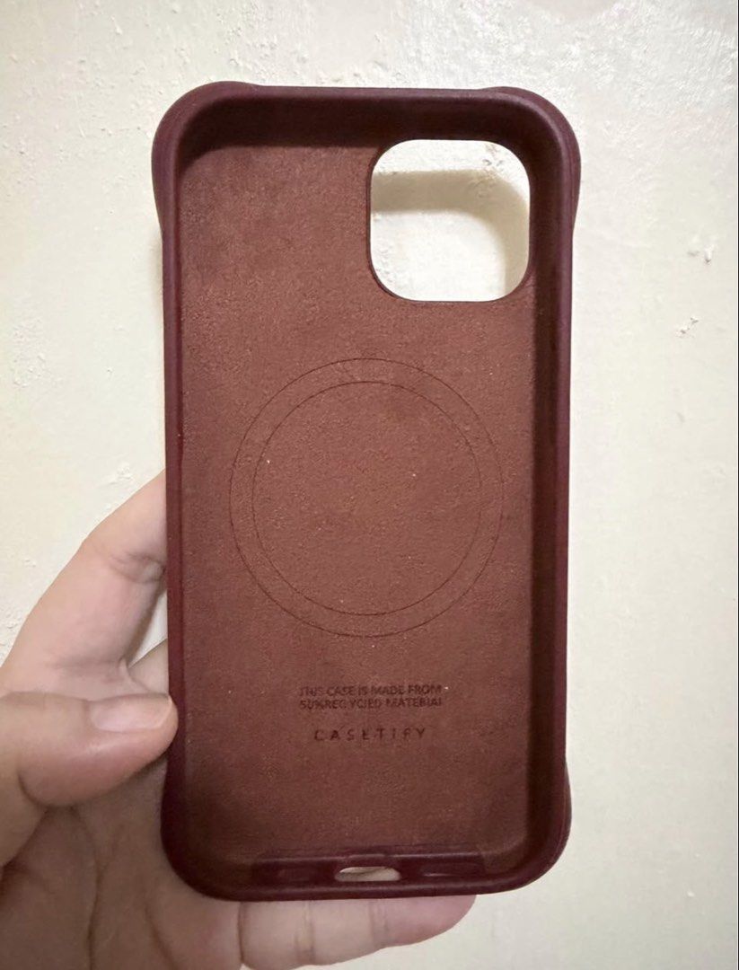 Casetify Ripple Case Cherry Red Iphone 15 (Category: Cases & Sleeves) located in Pasig City. Submitted by aikee7796 (Listing ID 1448940606, Image 2). Description: - Brand: Casetify - Model: Ripple Case - Compatible with: iPhone 15 - Color: Cherry Red - Design: Unique ripple texture - Condition: Great.