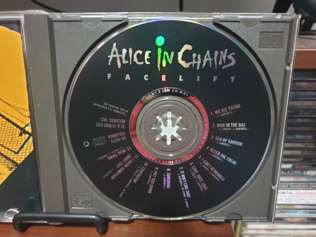 CD ALICE IN CHAINS - facelift AIC alternative rock grunge (Category: CDs & DVDs) located in Makati City. Submitted by KaTiToYs (Listing ID 1449059643, Image 3). Description: alice in chains - facelift US🇺🇸press NM meet ups: Makati / BGC / Ortigas... Metro Manila / nearby provinces buyers - pick up via: lalamove / grab... Provincial buyers - ship via: lbc / jrs / jnt... MOP: Gcash ❌❌❌NO COD / COP❌❌❌ pearl jam alice in chains soundgarden stone te