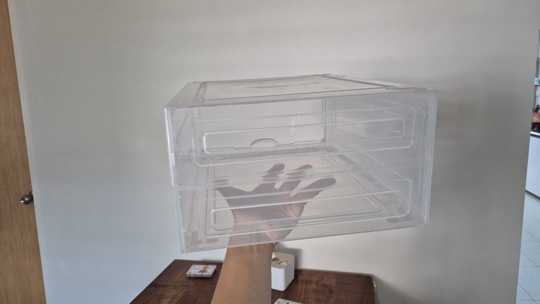 Clear Stackable Storage Boxes with Drawers