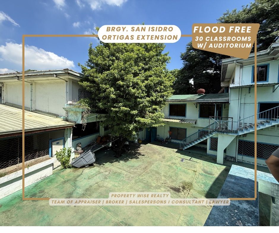 Commercial School Building I Ortigas Extension (Category: Commercial) located in Taguig. Submitted by tanyapropertywise (Listing ID 1329179085, Image 3). Description: UNBEATABLE LOCATION: INSTITUTIONAL PROPERTY FOR SALE Looking for massive space and commercial viability? This 3-story, non-operational school property sits on a prime semi-corner lot less than 500 meter from the busy Ortigas Avenue Extension! Get strategic location and effortless ac