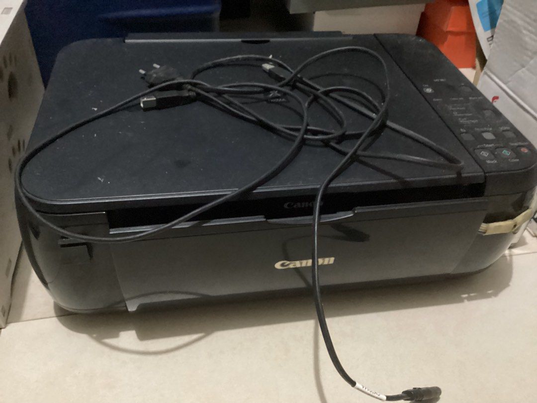Defective Canon All-in-One Printer (Category: Printers, Scanners & Copiers) located in Bacoor. Submitted by marnievera (Listing ID 1449033322, Image 2). Description: - Canon All-in-One Printer - Includes power cable - Some dust on top - Untested - Selling as is.