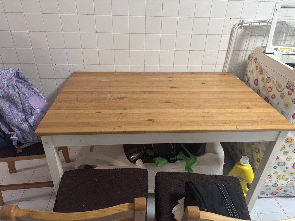 Dinning table (Category: Tables & Sets) located in Singapore. Submitted by uvprakash (Listing ID 1449001513, Image 2). Description: Upgrade your dining space with this solid wood dining table, comfortably seating 4. In like-new condition with no visible wear, it’s sturdy, timeless, and ready to be the centerpiece of family meals or dinner parties. ✨ Solid wood build — durable and built to last.