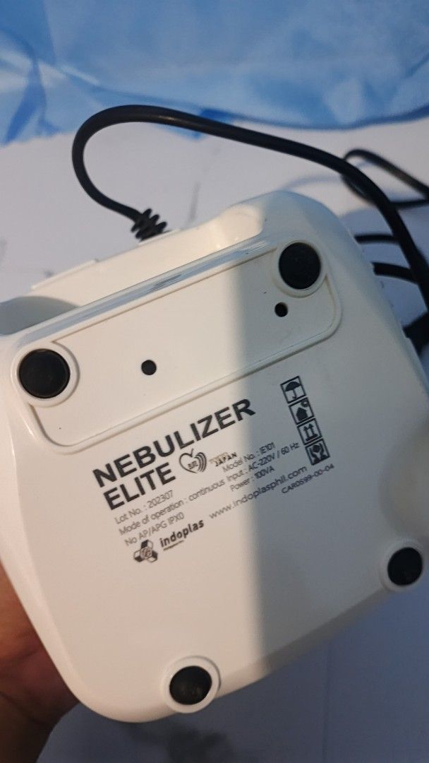 Elite Japan Nebulizer (Category: Medical Supplies & Tools) located in Manila. Submitted by thinabells22 (Listing ID 1449064040, Image 3). Description: - Elite Japan Nebulizer - Ideal for respiratory treatments - Compact and portable design - Simple to operate - Perfect for home use - Includes power cord - Used only once, still in good working condition - Original Price 2500 .