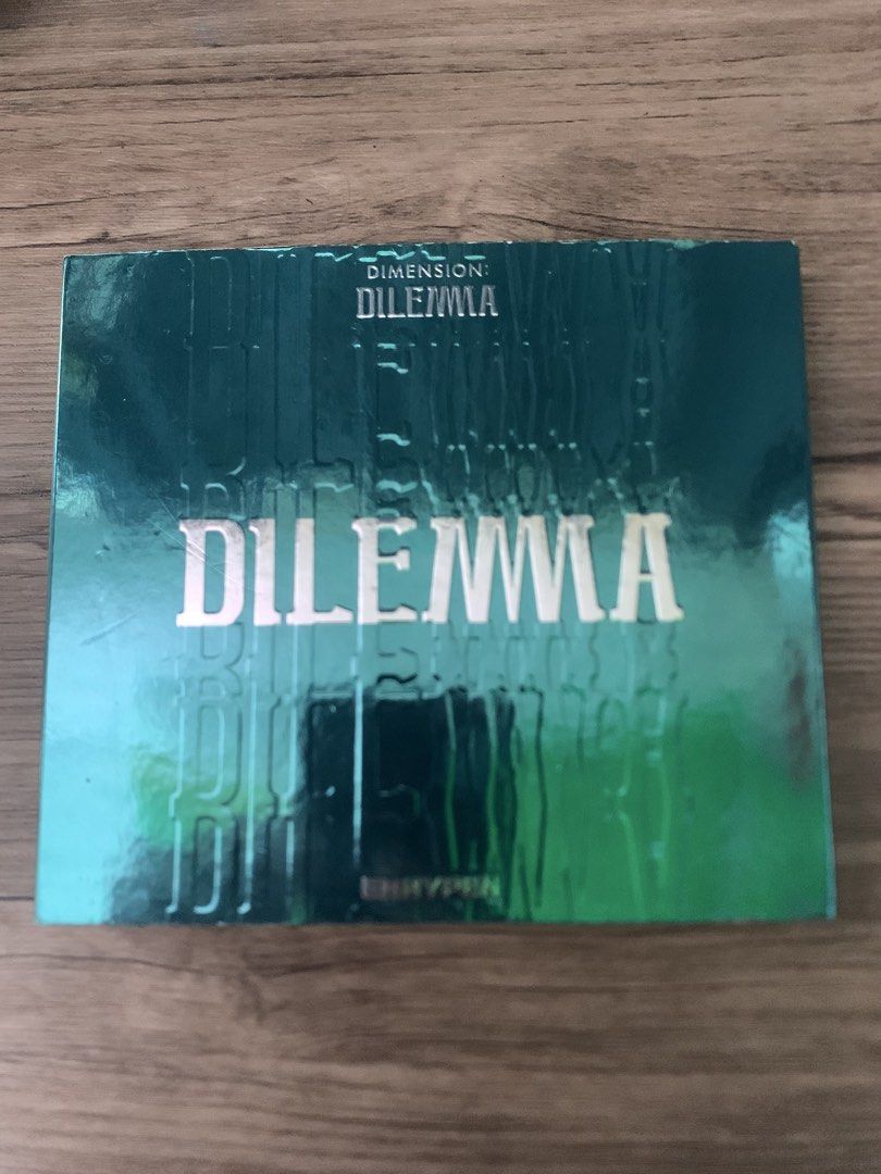 ENHYPEN DIMENSION: DILEMMA Album CD (Category: CDs & DVDs) located in Quezon City. Submitted by sooomiz (Listing ID 1448930963, Image 1). Description: ♡ ENHYPEN DIMENSION: DILEMMA album ♡ includes CD ♡ inclusions: in photo ♡ rfs: decluttering x sensitive buyers.