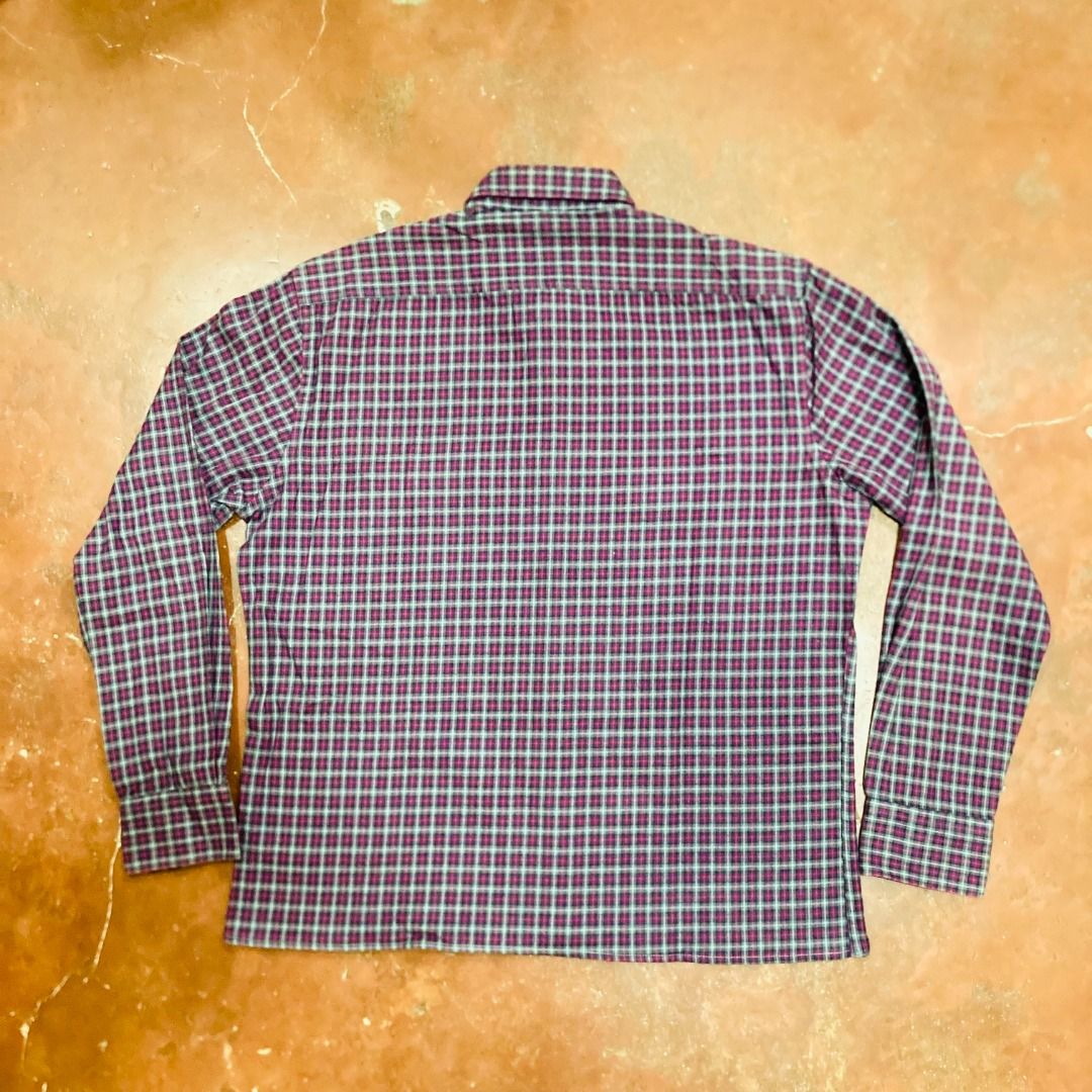 Flannel - button down (Category: Activewear) located in Rizal. Submitted by sensorix___ (Listing ID 1448916957, Image 2). Description: This Panhandle western shirt features a red and purple plaid pattern with snap buttons. DIMENSION 22 WIDTH X 25 LENGHT - INCHES CONDITION - LIKE NEW COLOR RATE - 9 OUT OF 10.