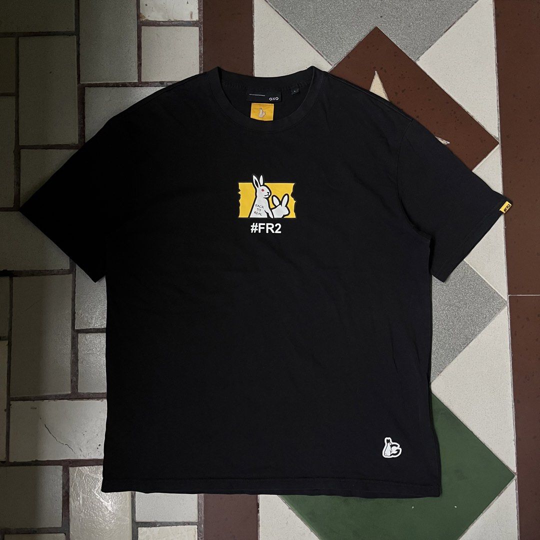 FR2 x GXG collaboration t-shirt (Category: Tshirts & Polo Shirts ) located in San Fernando. Submitted by geramel07 (Listing ID 1448897114, Image 1). Description: FR2 x GXG collaboration t-shirt - Dimes: 22/28.5 - Excellent Condition - Cr: 9/10 - Issue: None.