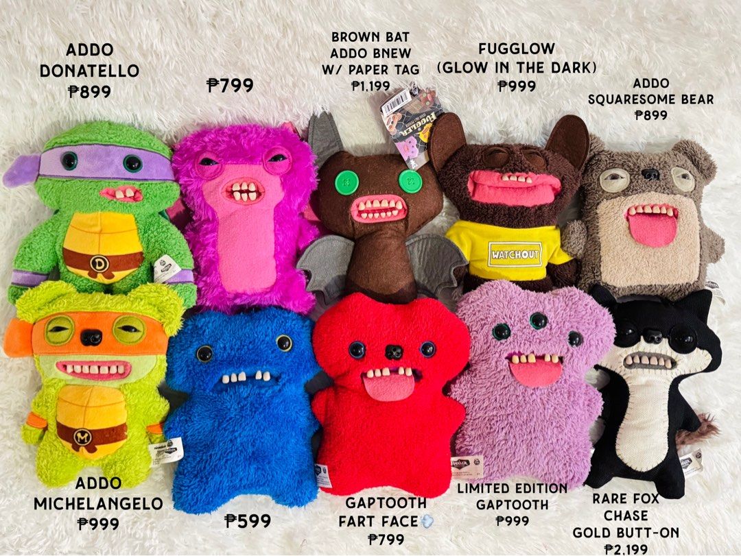 Fugglers Available (Category: Plushies & Soft Toys) located in Caloocan City. Submitted by raeccas.selections (Listing ID 1448924702, Image 2). Description: - Authentic Fuggler plush only all washed & fragrant 🫧 ready to adopt 🧸 > with etiketa & English only! No chinese 🙅🏻‍♀️ loc: north caloocan courier: J&T / lalamove.