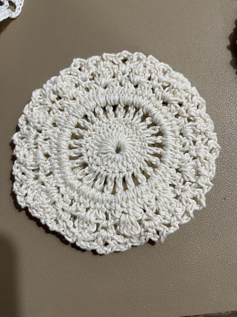 Glass mug coaster handmade crochet (Category: Coffee & Tea Tableware) located in Trece Martires City. Submitted by mlmendoza16 (Listing ID 1448947630, Image 2). Description: Handmade Crochet Coaster Made of monaco mercerized cotton Glass mug coaster On hand ready to ship .