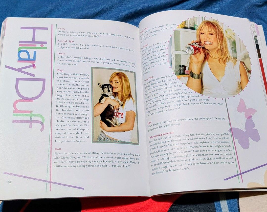 Hilary Duff All Access Official Biography Book (Category: Magazines) located in Batangas. Submitted by nickiperry12 (Listing ID 1449043180, Image 3). Description: Get this official biography book about Hilary withh cool never before seen photos inside. This thick book is in an all glossy photo paper with lots of photos and story about her. Has some damaged at the back but looks brand new inside without any missing pages or writing..