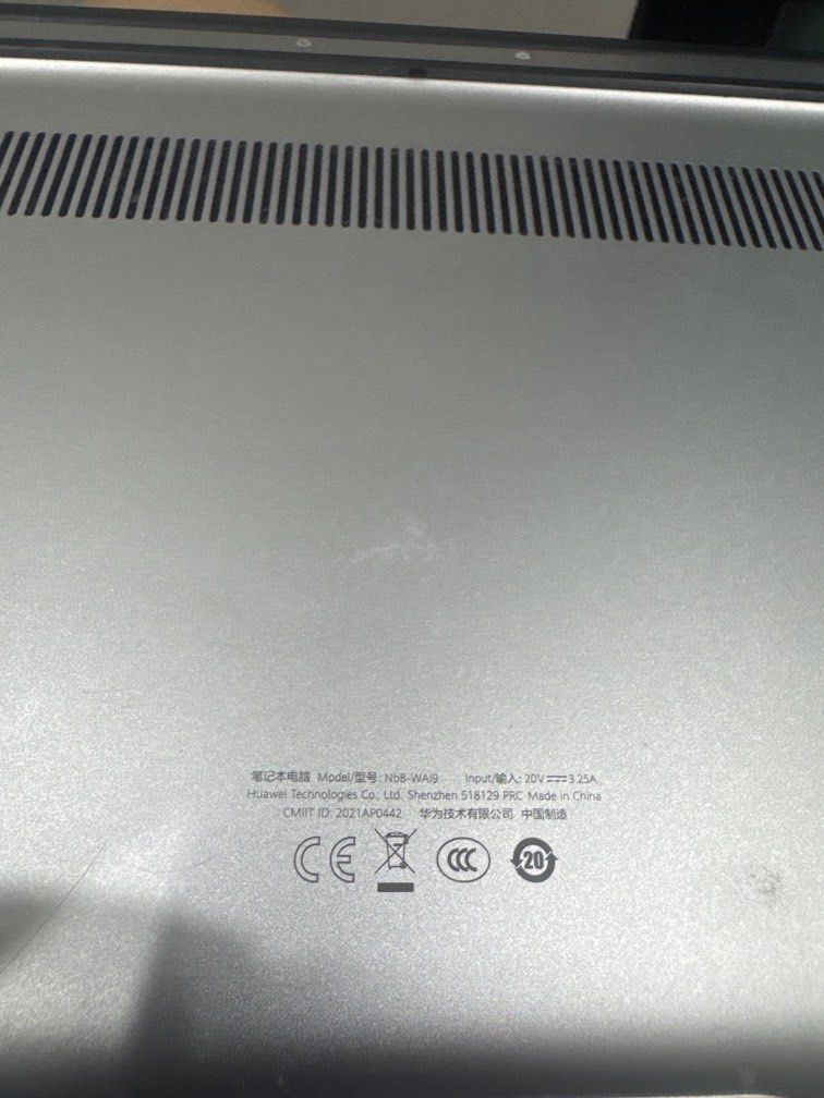 Huawei Matebook D14 (Category: Laptops & Notebooks) located in General Trias. Submitted by syracus2020 (Listing ID 1449064617, Image 2). Description: Unit only Specs: Mystic Silver | 14in FHD (1920x1080) IPS, 250 nits | Intel Core i3-10110U processor | 8GB RAM DDR4| 256GB NVMe PCIe SSD | Integrated Intel UHD Graphics 620 | Windows 10 Home The unit is still working but with damaged LCD. Touch pad has stain but still working. Location: Cavite/Pasig