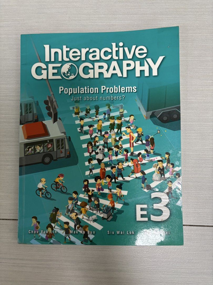 Interactive geography population problems （分類：教科書）位於 Hong Kong。 由 daddychubby 提交（商品編號 1448972809，圖片 1）。簡介： 呢本係 Interactive GEOGRAPHY E3 嘅課本，講人口問題。啱晒中學生用。有興趣嘅朋友可以問吓我。 Interactive geography population problems $120 (75頁內只書寫了15頁)。