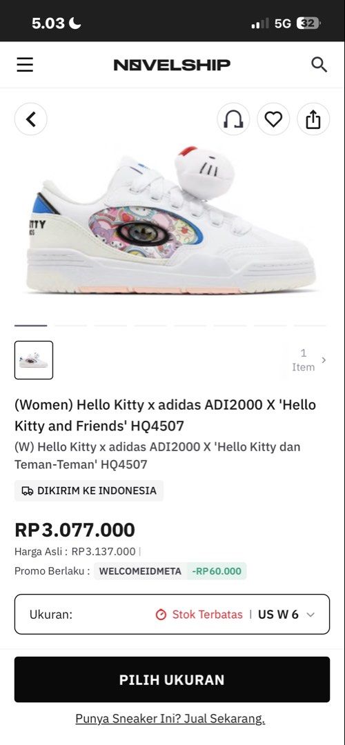 JASTIP HELLO KITTY X ADIDAS (Kategori: Sepatu Wanita) berada di Jakarta Pusat. Dikirim oleh nkomatsu (ID iklan 1449013547, Gambar 2). Deskripsi: negotiable, brand new dari outlet resmi adidas original 100%.