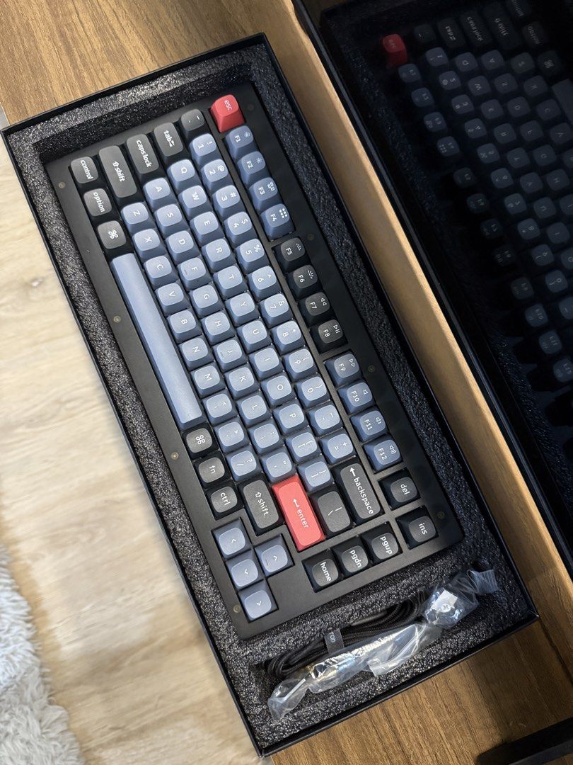 Keychron V1 QMK 75% Customizable Mechanical Keyboard (Category: Computer Keyboard) located in Antipolo. Submitted by jb_declutter (Listing ID 1448955916, Image 2). Description: - Keychron V1 Mechanical Keyboard - 75% Layout - Open Source & Customizable - Ideal for Productivity - Comes with Cable - Original Box Included.