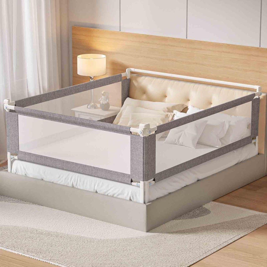 Kids Bed Rail Guards (Queen Size) (Category: Bed Guards) located in Quezon City. Submitted by SomeThingsMustGo.ph (Listing ID 1448956581, Image 1). Description: Brand New 3-Piece Queen Size Bed Rail for Toddlers - Height Adjustable Baby Bed Rail Guard with Headboard Rod, Safety Bed Rails with Child Lock - 78.74x78.74x59Inch Bought for 10k++ in Amazon Selling for ₱5,000 📍Novaliches, Qc .
