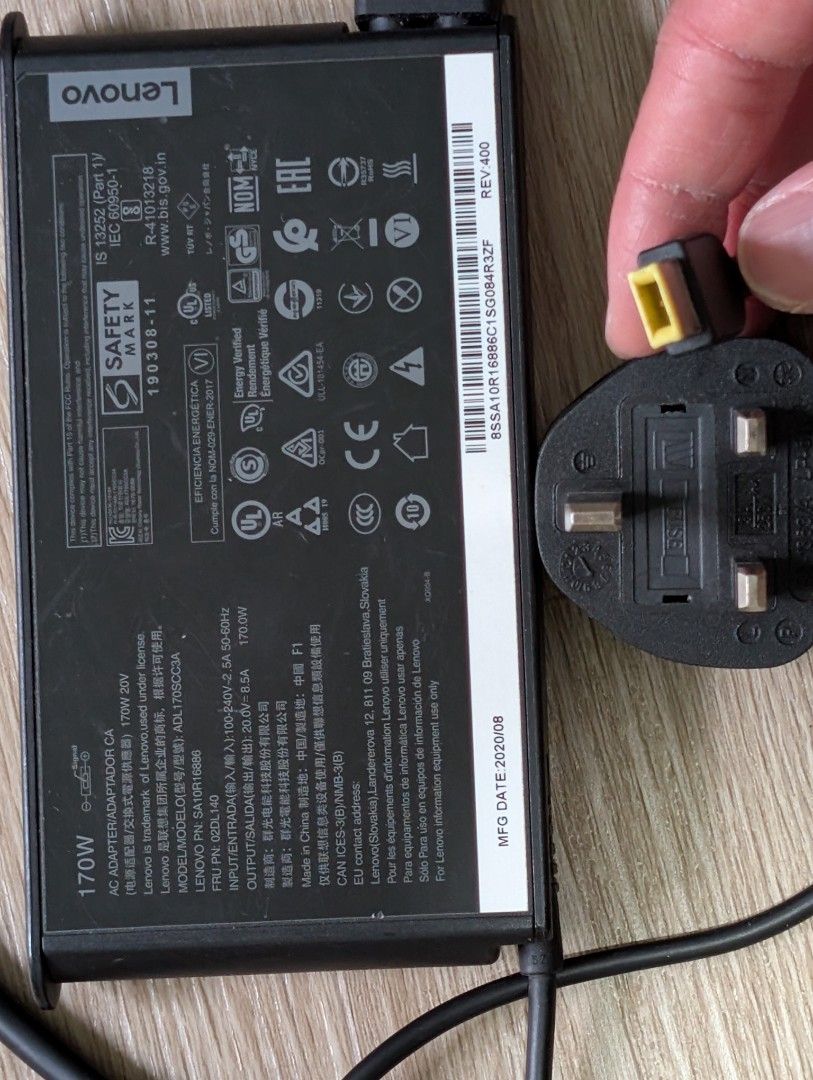 Lenovo 170W Laptop Charger Adapter