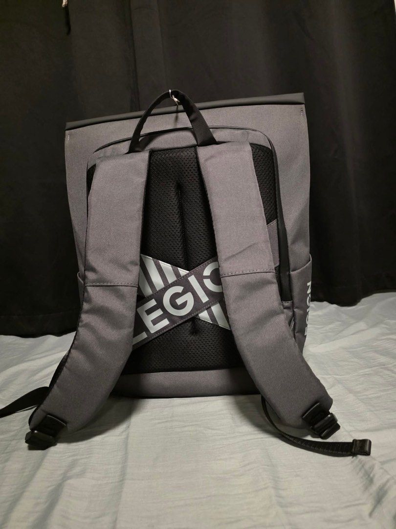 Lenovo Legion GB400 16" Gaming Backpack (Category: Backpacks) located in Pasay City. Submitted by biej_123 (Listing ID 1449016601, Image 2). Description: - Lenovo Legion GB400 Gaming Backpack - Color: Dark Grey - Fits laptops up to 16 inches - Unique flap closure with stylish chevron detail - Padded straps for maximum comfort - Ideal for gamers who need to travel Brand new - not used No longer need since the owner has laptop bag already Original 