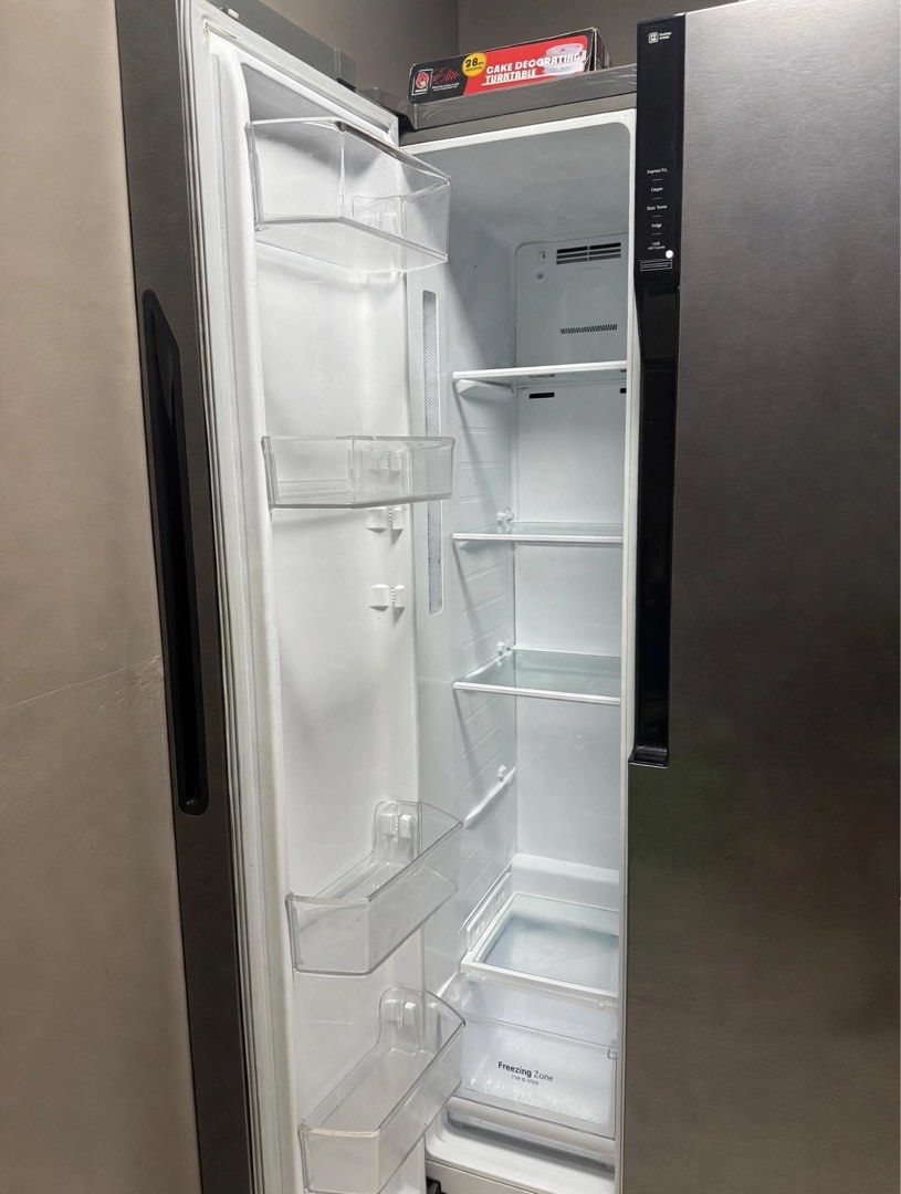 LG Side by Side Refrigerator Stainless Steel (Category: Refrigerators and Freezers) located in San Pedro. Submitted by gabalmas (Listing ID 1448936445, Image 2). Description: For Sale: LG Side-by-Side Refrigerator – Clean & Ready to Use Price: ₱30,000 negotiable Condition: 8/10 - Used but well maintained Model: LG Side-by-Side Refrigerator/Freezer Color: Stainless Steel Location: San Pedro, Laguna Details: • Spacious side-by-side design - perfect