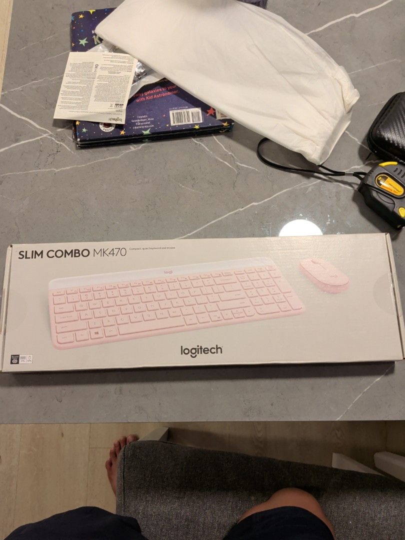 Logitech Slim Combo MK470 Wireless Keyboard Mouse Pink506591755476684801