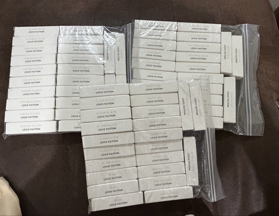 take all 60 pcs Louis Vuitton Perfume (Category: Fragrance & Deodorants) located in Makati City. Submitted by gkp14 (Listing ID 1449011806, Image 2). Description: 60 pcs assorted 2ml each take all negotiable LV updated 07/30/26 Last stocks onhand First to Pay, First Served 4pcs - 1,500 7pcs - 2,500 12pcs - 4,000 16pcs - 5,000 20pcs - 6,000 Masculine 2ml Imagination - 1 L’Immensite - 9 Lovers - 1 Orage - 3 Unisex 2ml Ombre Nomade - 1 Stellar Times