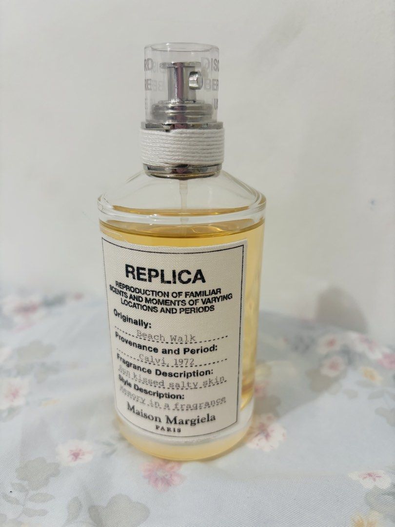 Maison Margiela perfume - Beach Walk scent (Category: Fragrance & Deodorants) located in Manila. Submitted by estheregg (Listing ID 1448939526, Image 1). Description: Been a month now pero sobrang konti p lng nabawas. Sobrang tipid, lasts more than 12 hours ung amoy. costs 9k here sa pinas..