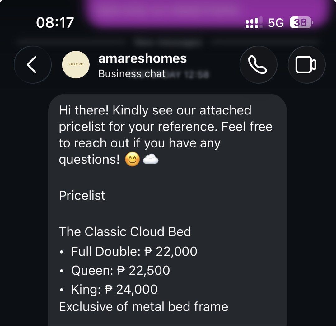 Marshmallow Cloud Bed Frame - Semi Double size (Category: Bed Frames & Mattresses) located in Manila. Submitted by cero.eros (Listing ID 1438131638, Image 2). Description: Marshmallow Bed Frame Only - No Metal Frame - Clean and well-maintained - Ready for pickup.