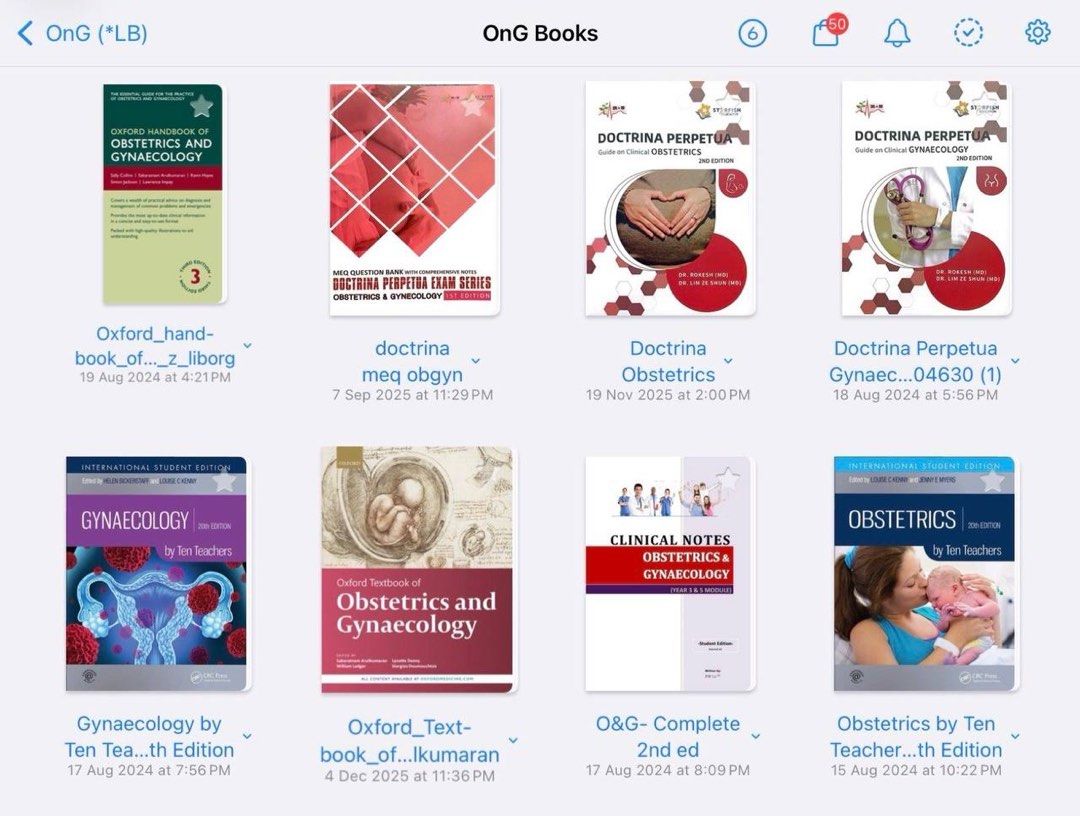 [ALL 10] Medbook combo Obstetric and Gunaecology (Category: Textbooks) located in Petaling Jaya. Submitted by farhana_alya (Listing ID 1306529124, Image 2). Description: Price for all 10 Books.