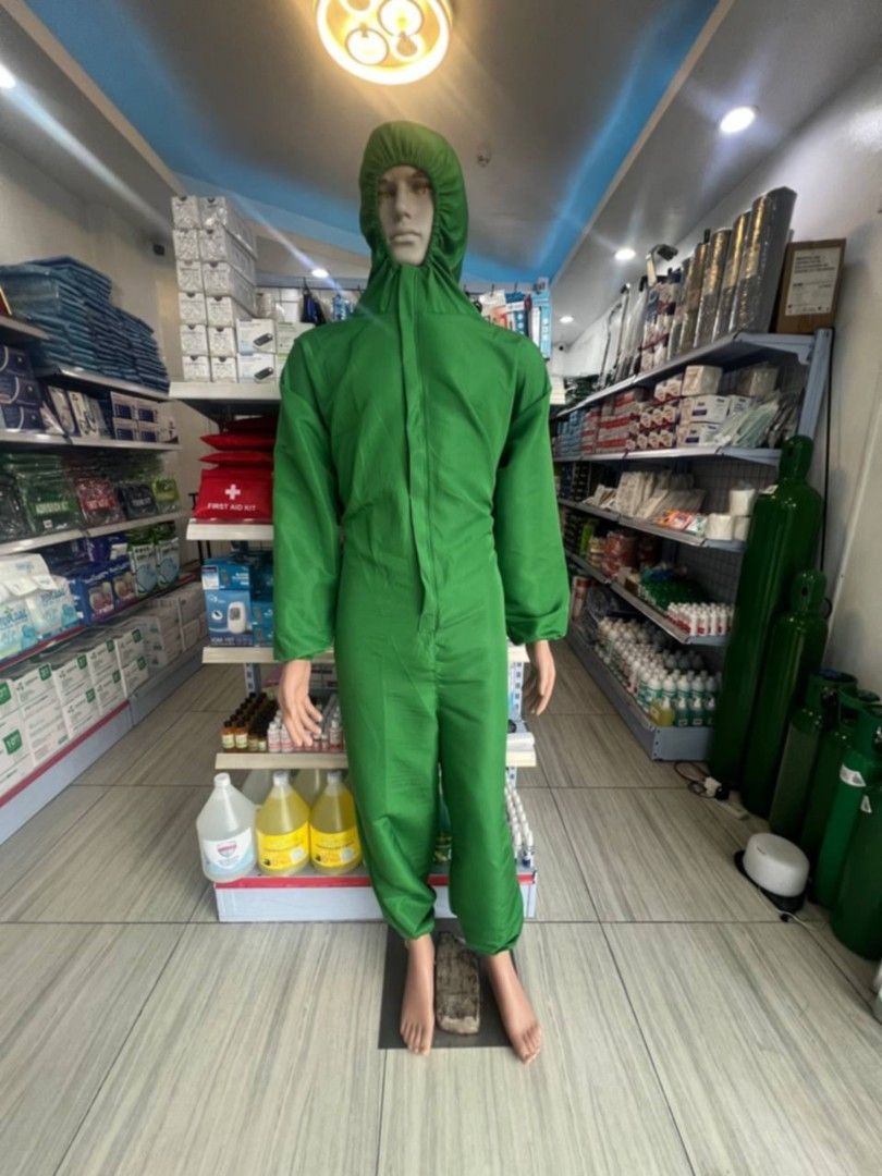 MICROFIBER PPE COVERALL SUIT BUNNY SUIT (Category: Medical Supplies & Tools) located in Manila. Submitted by jeca_062001 (Listing ID 1448968406, Image 1). Description: CALL/VIB3R: 0962 15154 08.