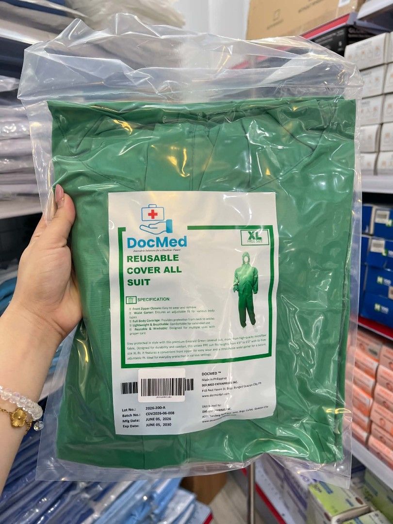 MICROFIBER PPE COVERALL SUIT BUNNY SUIT (Category: Medical Supplies & Tools) located in Manila. Submitted by jeca_062001 (Listing ID 1448968406, Image 2). Description: CALL/VIB3R: 0962 15154 08.