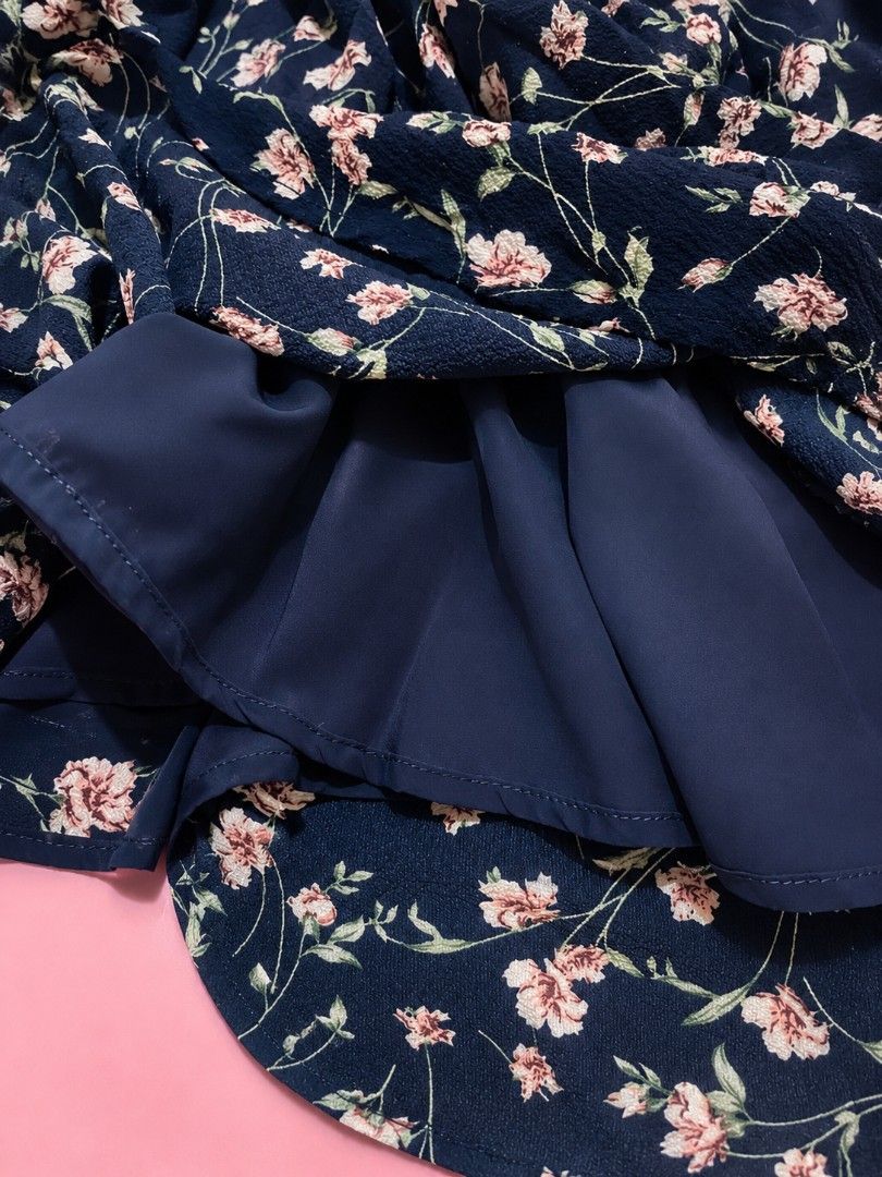 Mixxo Navy Floral Dress (Kategori: Gaun & Rok) berada di Bangka. Dikirim oleh svtepp (ID iklan 1448941922, Gambar 2). Deskripsi: used once no defect Ld 88 Panjang 84 Pinggang ada tali bisa d serut.