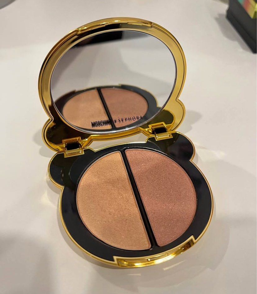 Moschino x Sephora Bear Highlighter (Category: Makeup) located in Quezon City. Submitted by cheerupbby (Listing ID 1449096237, Image 1). Description: Stored properly and kept well. Will ship when I get back home to the Philippines in October/November 2026. I will only bring what is SOLD. Half payment accepted with no cancellation. All makeup is crossposted on marketplace 🇨🇦 and nowhere else. 📍 QC Can ship thru lalamove or j&t.