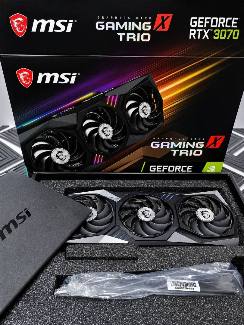 MSI X Trio RTX 3070 8gb (Category: Computer Parts) located in Palauig. Submitted by markdeleon99 (Listing ID 1449039330, Image 1). Description: Selling my MSI RTX 3070 Triple Fan Bought the Graphic Card Last January 2026, Used only for video editing and light videogames (Valorant and Dota 2) Vram: 8GB GDDR6 PSU Recommendation: 650w Price: 14k Fixed Location: Palauig, Zambales Can do J&T and LBC for far places .