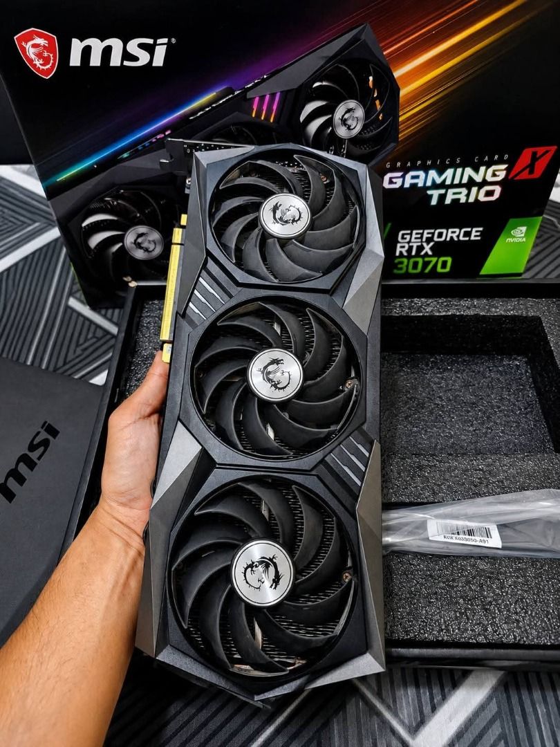 MSI X Trio RTX 3070 8gb (Category: Computer Parts) located in Palauig. Submitted by markdeleon99 (Listing ID 1449039330, Image 2). Description: Selling my MSI RTX 3070 Triple Fan Bought the Graphic Card Last January 2026, Used only for video editing and light videogames (Valorant and Dota 2) Vram: 8GB GDDR6 PSU Recommendation: 650w Price: 14k Fixed Location: Palauig, Zambales Can do J&T and LBC for far places .