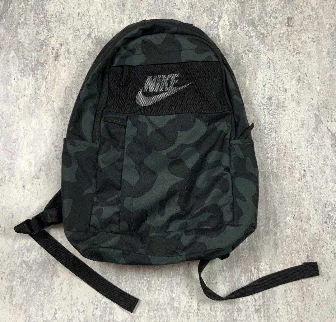 Nike Camo Backpack (Category: Backpacks) located in Mandaluyong City. Submitted by love.riel (Listing ID 1448982330, Image 1). Description: Nike Elemental 2.0 Black Camouflage backpack - in good condition - straps are still intact - no tear of stitches - good as new tondo loc can do meet up @ lrt tayuman/blumenttrit/mrt boni.