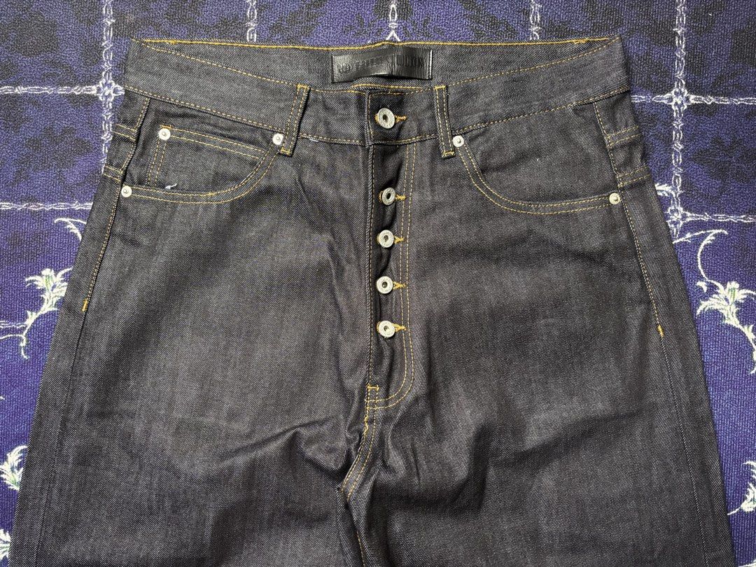 No Faith Studios Raw Selvedge Denim Jeans (Category: Jeans) located in Valenzuela. Submitted by telagram (Listing ID 1448969080, Image 3). Description: Waist - 34 Length - 44 Inseam - 30 Hem - 12.5.
